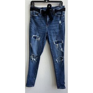 BKE Denim BKE318A Skinny Jeans Light Wash Distressed stretch size 30 Skinny High